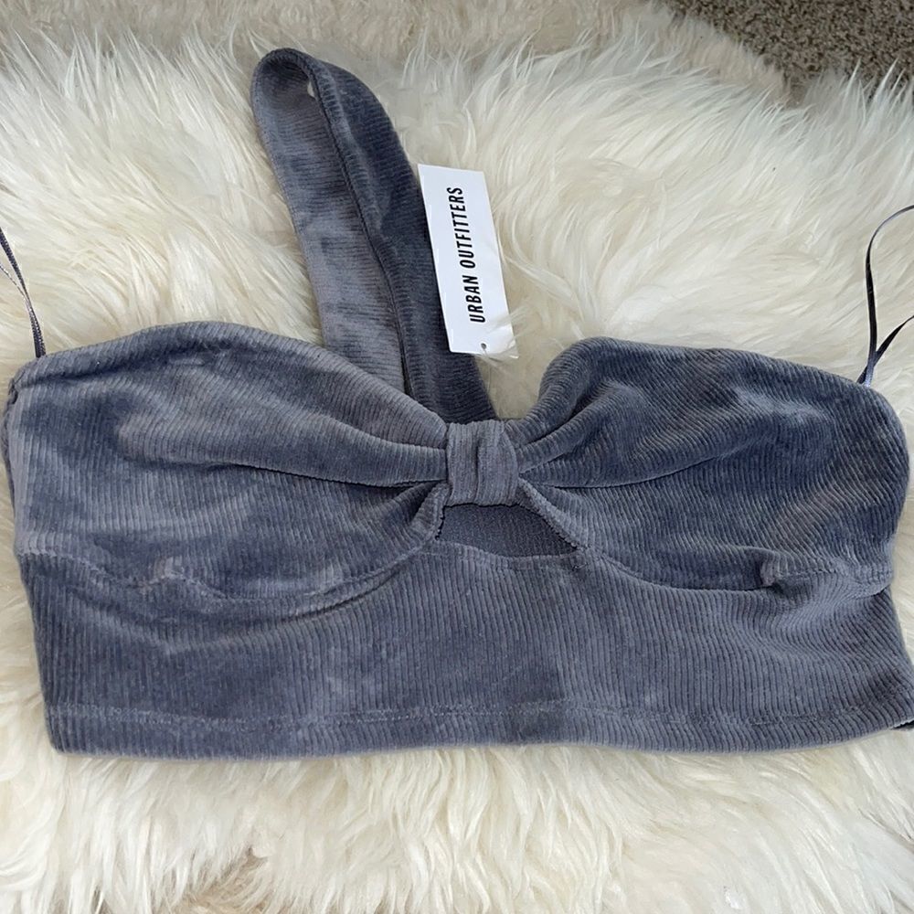 Urban outfitters Top Womens size large front twist crop festival summer sexy - Picture 4 of 8